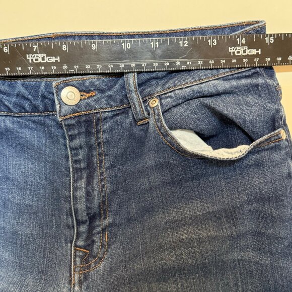 Harper Heritage Womens Jeans Size 30 Short Blue Denim Distress Frayed Ankle Hem - Picture 8 of 11